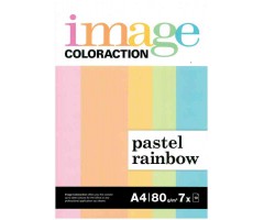 Värvilised paberid Image Coloraction A4, 80g/m², 70 lehte  - Pastel Rainbow